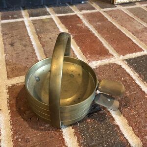 vintage etched brass stackable Chinese ashtrays 4 pieces